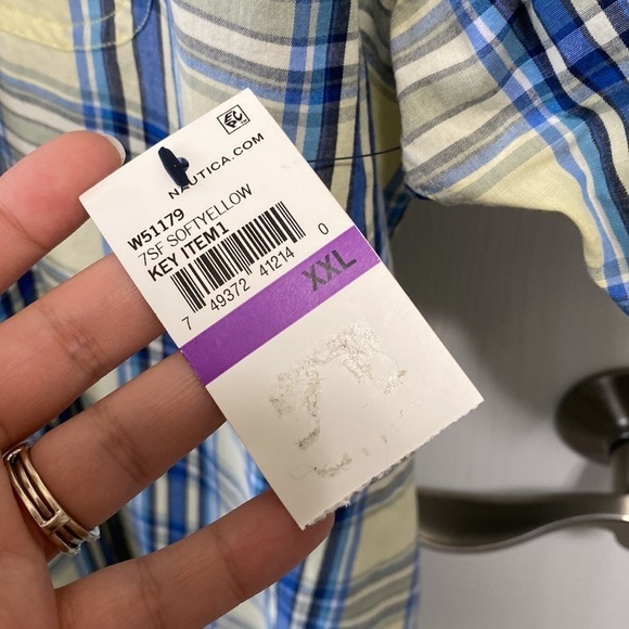 Nautica Mens Short Sleeve Button Up Shirt NWT - Picture 6 of 6